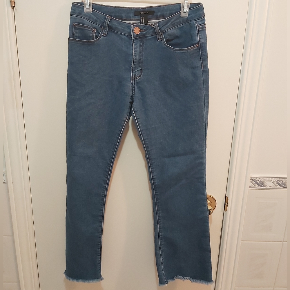 Forever 21 Light Blue Cotton Blend Jeggings Size Medium (M)